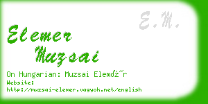 elemer muzsai business card